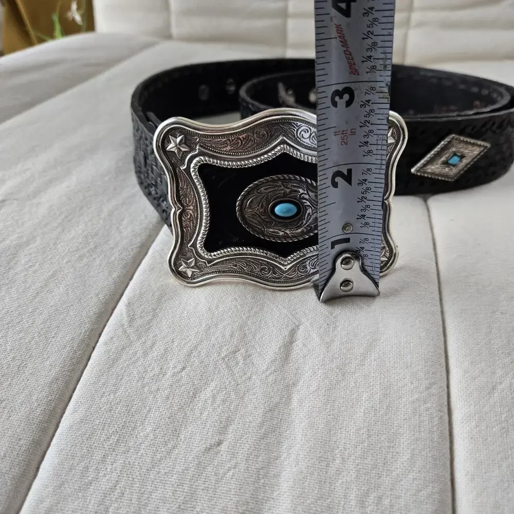 Southwestern Style Cowboy Buckle Belt By Ivan‎